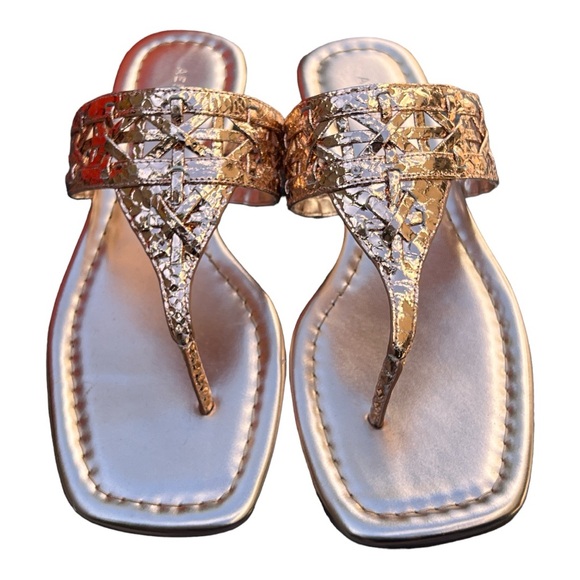 Aerosol’s Rose Gold Snake Design Leather Flats Size 10 - Picture 5 of 6